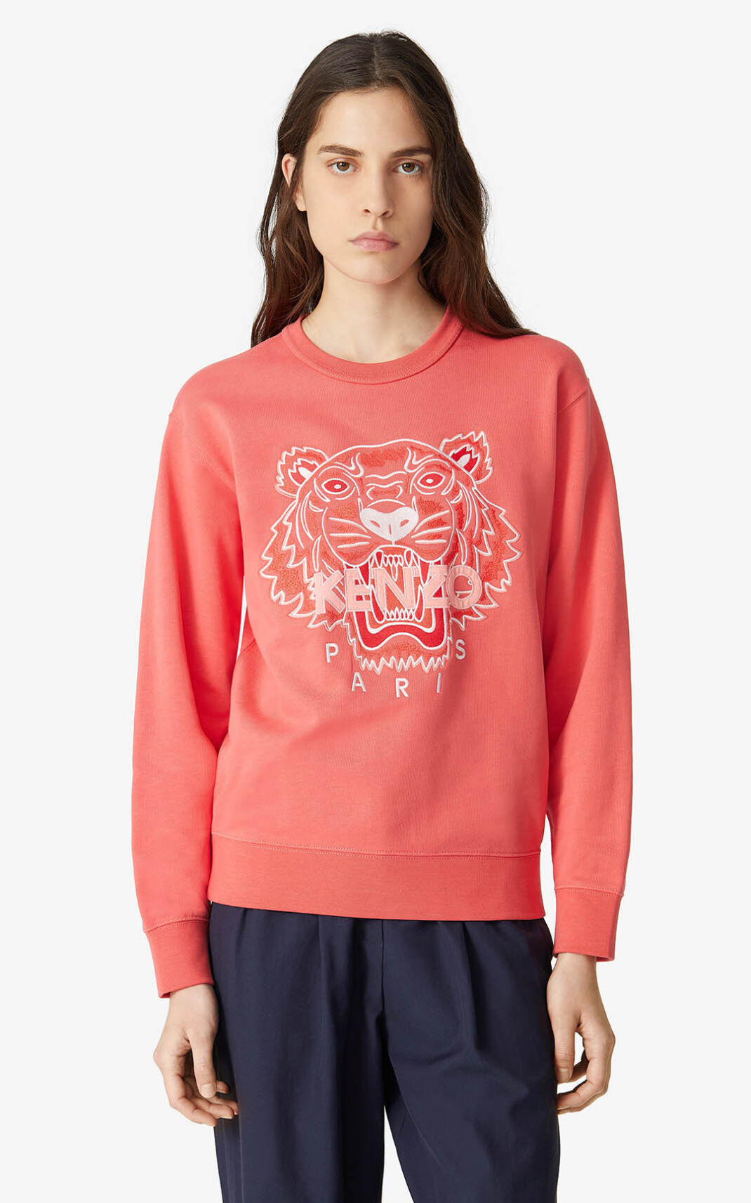 Kenzo Tiger Sweatshirt Bayan Kırmızı | 4531-NEPTD